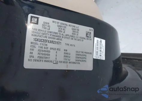 2010 GMC Yukon Denali из США, поврежденный, VIN 1GKUCEEFXAR231671